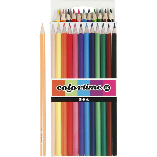 Hovedbilde Fargeblyanter tynne 12pk